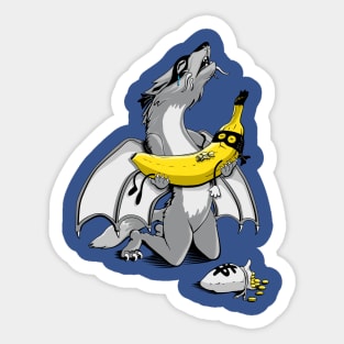 Dragonwolf & the Banana Bandit Sticker